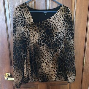 Leopard Print Long Sleeve Top